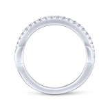 Gabriel & Co. 14k White Gold Contemporary Anniversary Wedding Band