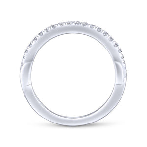 Gabriel & Co. 14k White Gold Contemporary Anniversary Wedding Band