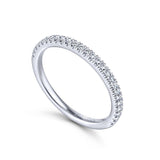 Gabriel & Co. 14k White Gold Contemporary Anniversary Wedding Band