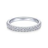 Gabriel & Co. 14k White Gold Contemporary Anniversary Wedding Band