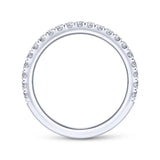 Gabriel & Co. 14k White Gold Contemporary Anniversary Wedding Band