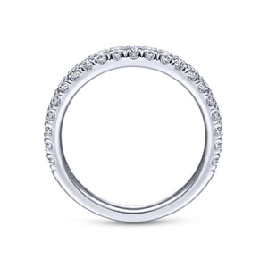 Gabriel & Co. 14k White Gold Contemporary Anniversary Wedding Band
