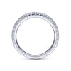 Gabriel & Co. 14k White Gold Contemporary Anniversary Wedding Band