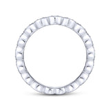 Gabriel & Co. 14k White Gold Victorian Diamond Wedding Band