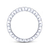Gabriel & Co. 14k White Gold Victorian Diamond Wedding Band