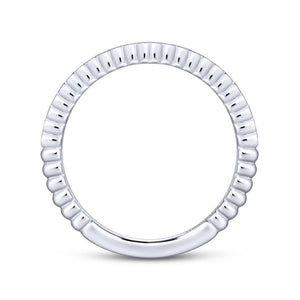 Gabriel & Co. 14k White Gold Contemporary Anniversary Wedding Band