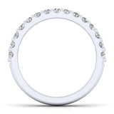 Gabriel & Co. 14k White Gold Contemporary Anniversary Wedding Band