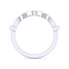 Gabriel & Co. 14K White Gold Victorian Curved Wedding Band