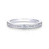 Gabriel & Co. 14k White Gold Contemporary Diamond Wedding Band