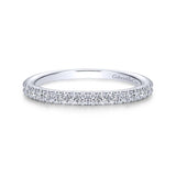 Gabriel & Co. 14k White Gold Contemporary Anniversary Wedding Band