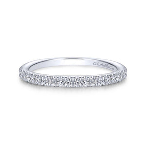 Gabriel & Co. 14k White Gold Contemporary Anniversary Wedding Band