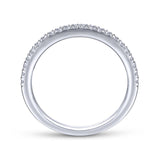 Gabriel & Co. 14k White Gold Contemporary Anniversary Wedding Band
