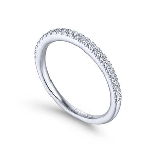 Gabriel & Co. 14k White Gold Contemporary Anniversary Wedding Band