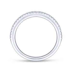 Gabriel & Co. 14k White Gold Contemporary Anniversary Wedding Band
