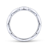 Gabriel & Co. 14k White Gold Victorian Diamond Wedding Band