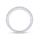 Gabriel & Co. 14k White Gold Contemporary Anniversary Wedding Band