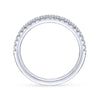 Gabriel & Co. 14k White Gold Contemporary Anniversary Wedding Band