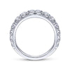 Gabriel & Co. 14k White Gold Contemporary Anniversary Wedding Band