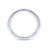Gabriel & Co. 14k White Gold Contemporary Curved Wedding Band