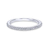 Gabriel & Co. 14k White Gold Contemporary Diamond Wedding Band