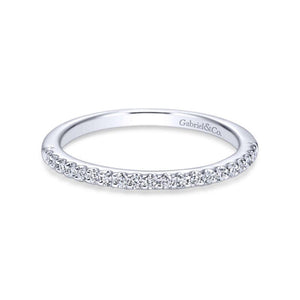 Gabriel & Co. 14k White Gold Contemporary Anniversary Wedding Band