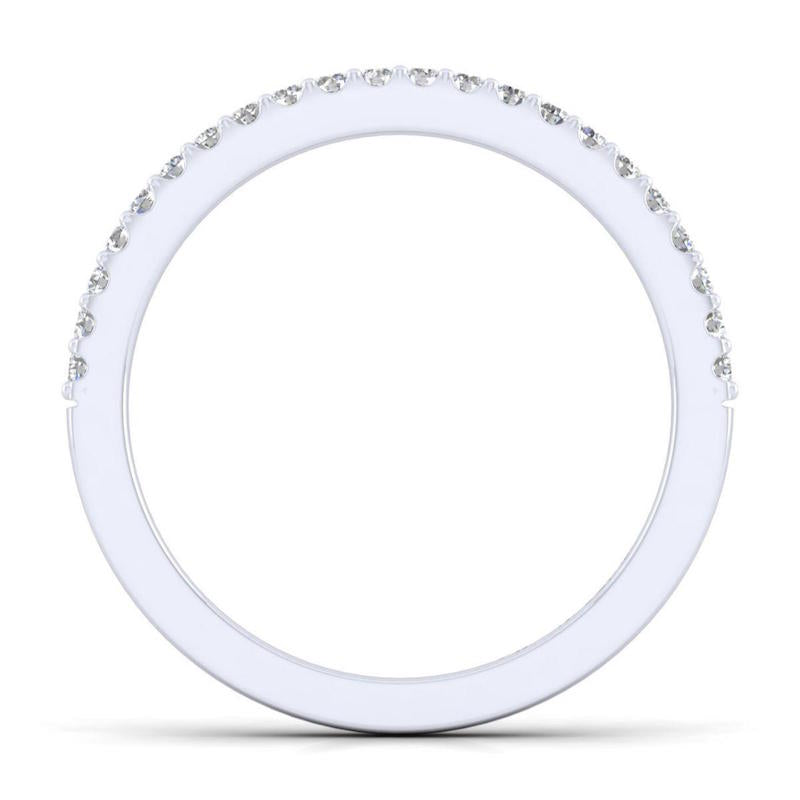 Gabriel & Co. 14k White Gold Contemporary Anniversary Wedding Band