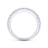 Gabriel & Co. 14k White Gold Contemporary Anniversary Wedding Band