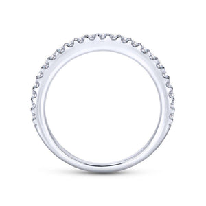Gabriel & Co. 14k White Gold Contemporary Anniversary Wedding Band