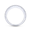 Gabriel & Co. 14k White Gold Contemporary Anniversary Wedding Band