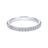 Gabriel & Co. 14k White Gold Contemporary Diamond Wedding Band
