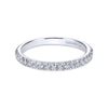 Gabriel & Co. 14k White Gold Contemporary Diamond Wedding Band