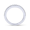 Gabriel & Co. 14k White Gold Contemporary Diamond Wedding Band