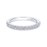 Gabriel & Co. 14k White Gold Contemporary Anniversary Wedding Band