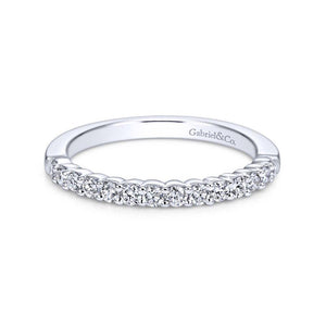 Gabriel & Co. 14k White Gold Contemporary Anniversary Wedding Band