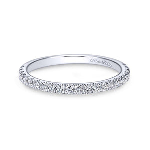 Gabriel & Co. 14k White Gold Contemporary Anniversary Wedding Band