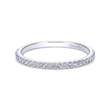 Gabriel & Co. 14k White Gold Contemporary Anniversary Wedding Band