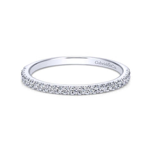 Gabriel & Co. 14k White Gold Contemporary Anniversary Wedding Band