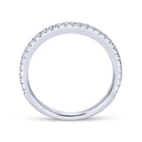 Gabriel & Co. 14k White Gold Contemporary Anniversary Wedding Band