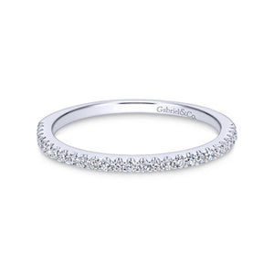 Gabriel & Co. 14k White Gold Contemporary Anniversary Wedding Band