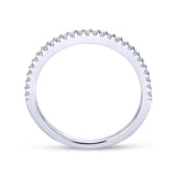 Gabriel & Co. 14k White Gold Contemporary Anniversary Wedding Band