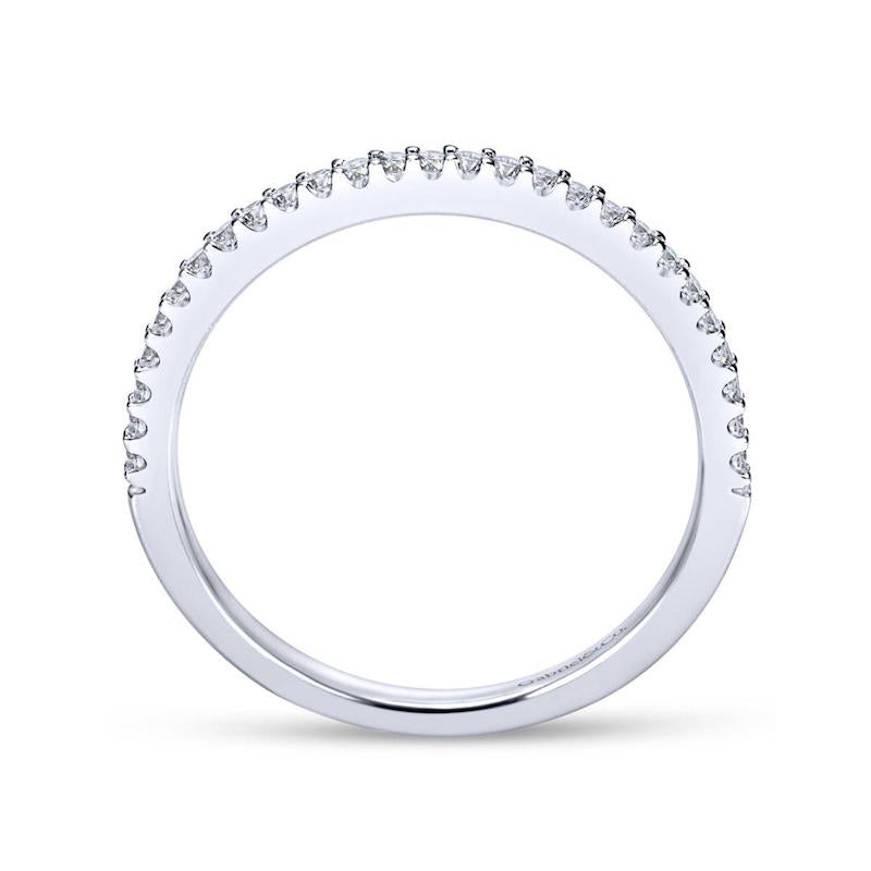 Gabriel & Co. 14k White Gold Contemporary Anniversary Wedding Band