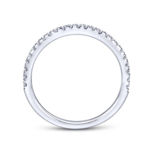 Gabriel & Co. 14k White Gold Contemporary Anniversary Wedding Band