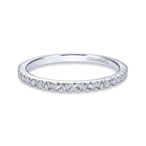 Gabriel & Co. 14k White Gold Contemporary Anniversary Wedding Band