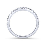 Gabriel & Co. 14k White Gold Contemporary Anniversary Wedding Band
