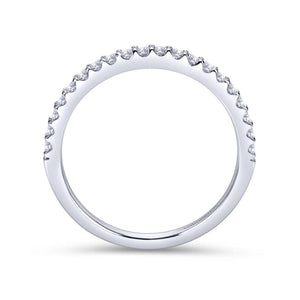 Gabriel & Co. 14k White Gold Contemporary Anniversary Wedding Band
