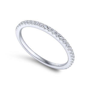 Gabriel & Co. 14k White Gold Contemporary Anniversary Wedding Band