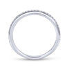 Gabriel & Co. 14k White Gold Contemporary Anniversary Wedding Band