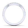 Gabriel & Co. 14k White Gold Contemporary Curved Wedding Band