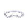 Gabriel & Co. 14K White Gold Contemporary Curved Wedding Band