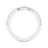 Gabriel & Co. 14K White Gold Contemporary Curved Wedding Band